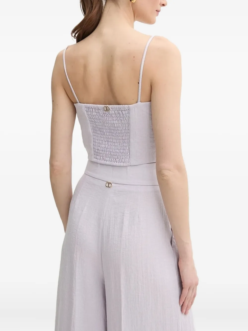TWINSET puff-sleeve smocked-back top | Blouses | Image 2