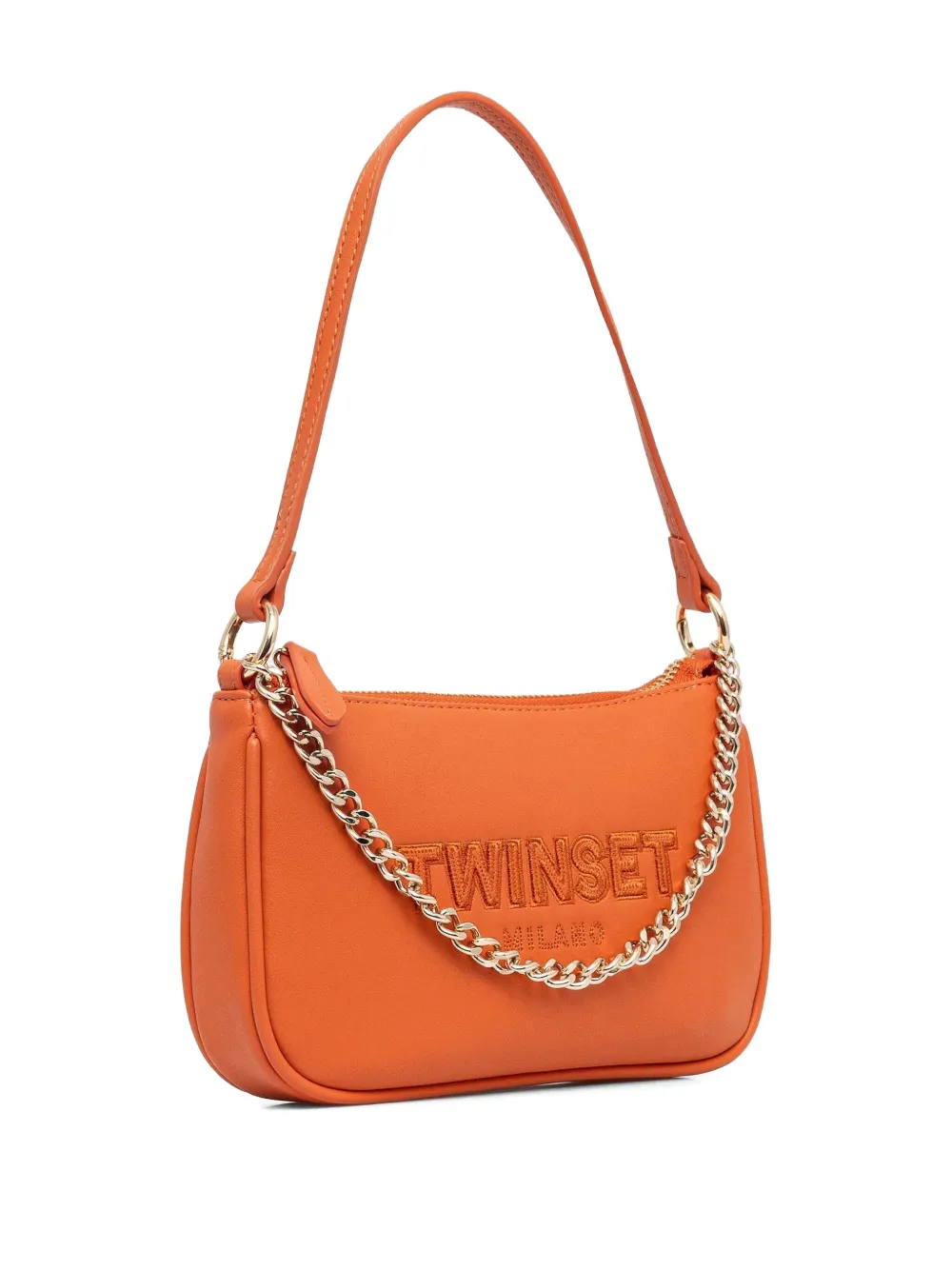 TWINSET Crossbodytas met logo-reliëf - Oranje