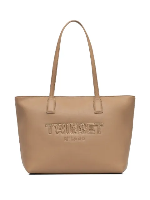 TWINSET logo-embossed tote bag
