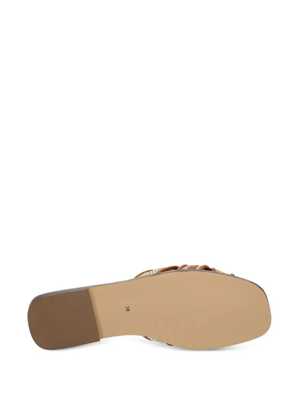 Twinset Strappy Flat Sandals In Brown