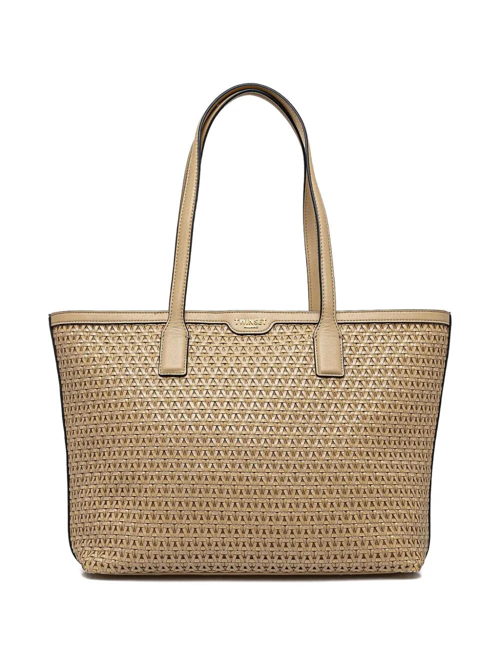 TWINSET Geweven shopper - Bruin