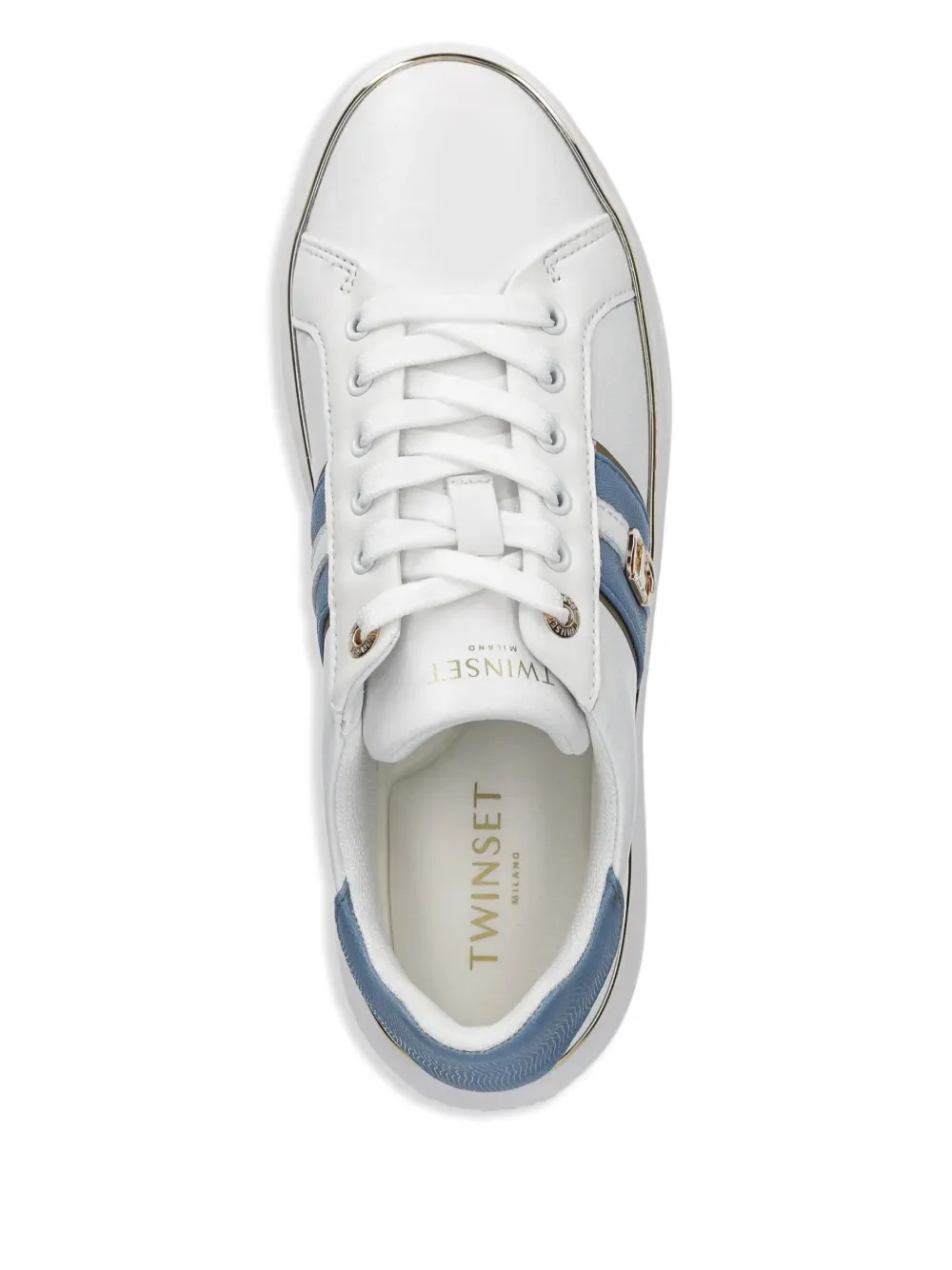 TWINSET contrasting-stripes platform sneakers White