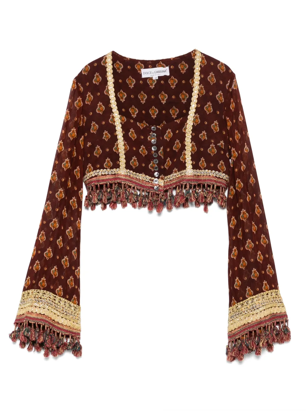 Pre-owned Dolce & Gabbana 2000s Floral-print Top