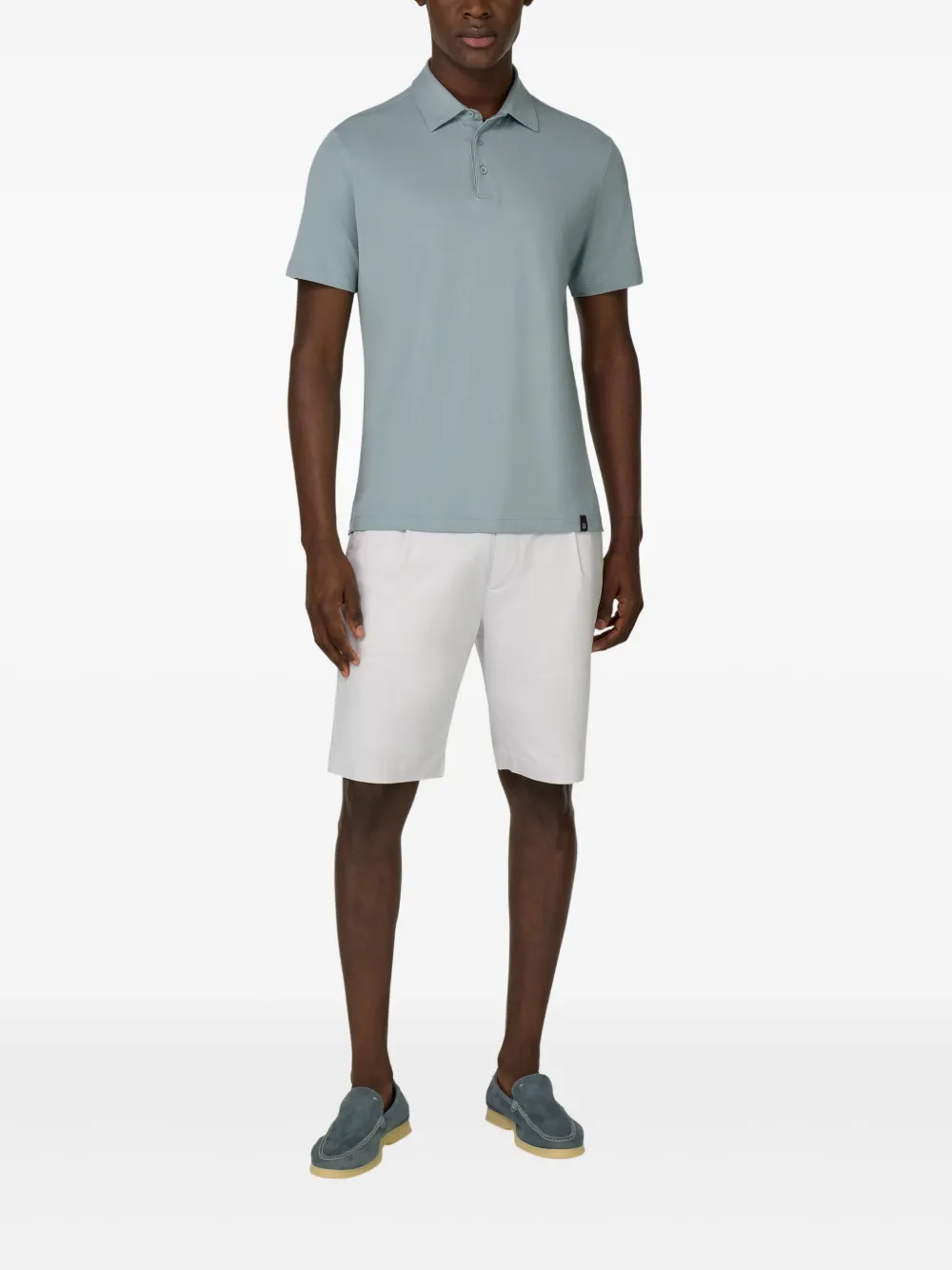 Boggi Milano Polo Shirt In Stretch Supima Cotton - Groen