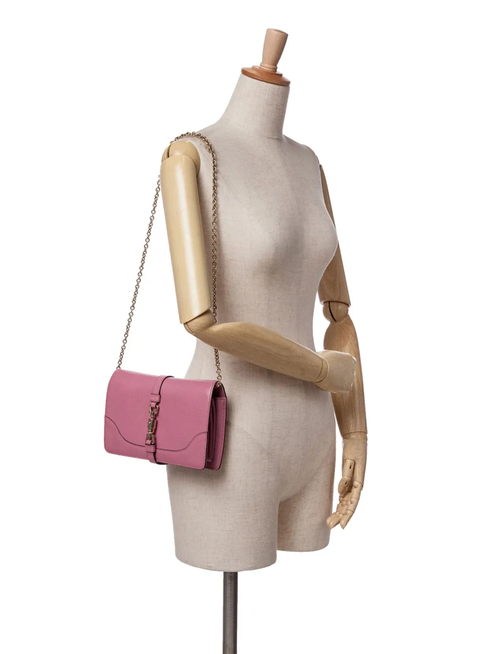 Gucci Pre-Owned 2016-2024 Pebbled Calfskin Piston Broadway Evening Bag shoulder bag | Image 7