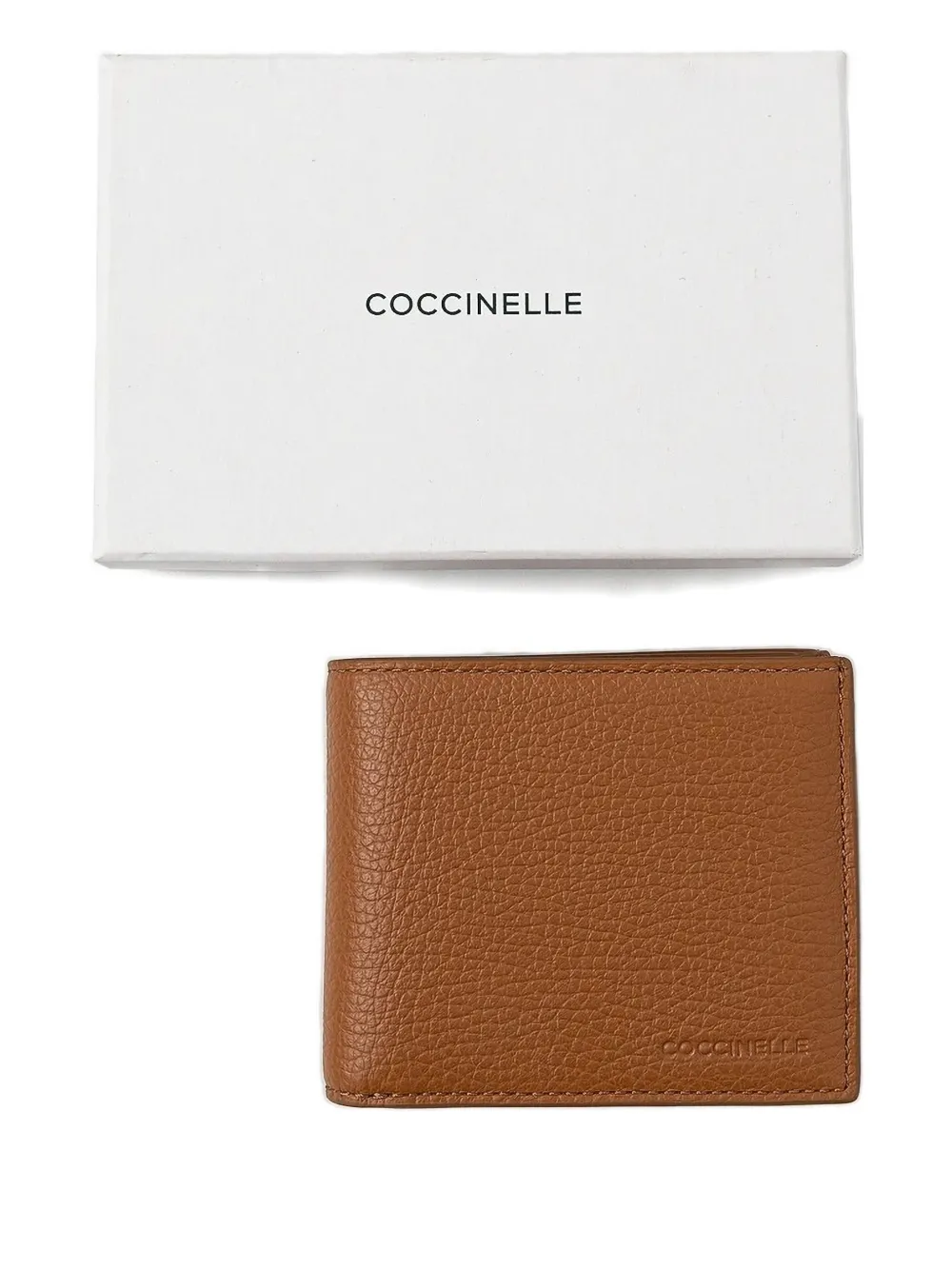 Coccinelle Bi-fold Leather Cardholder In Brown