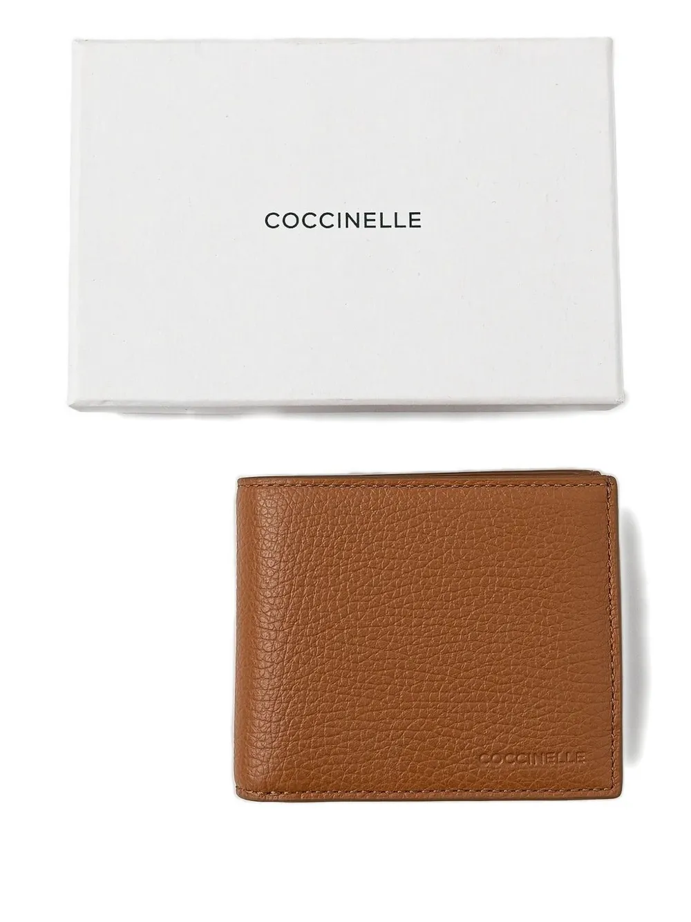 Coccinelle Bi-fold Leather Cardholder In Brown