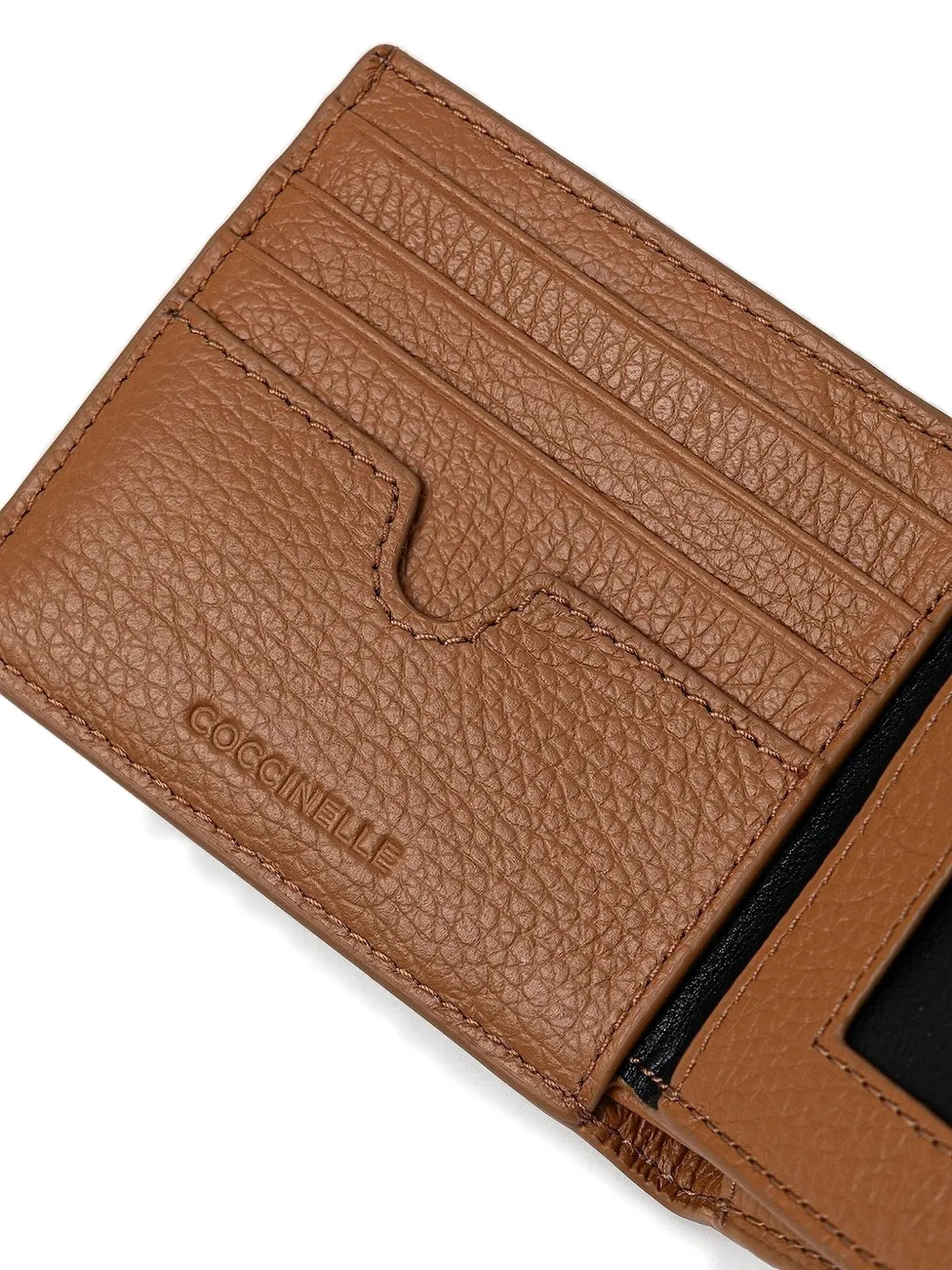 Coccinelle Bi-fold Leather Cardholder In Brown