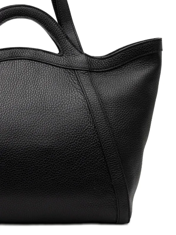 トートバッグ Coccinelle Black Pebbled Leather Hand Bag Coccinelle Leather Tote Bag | Black | FARFETCH CA