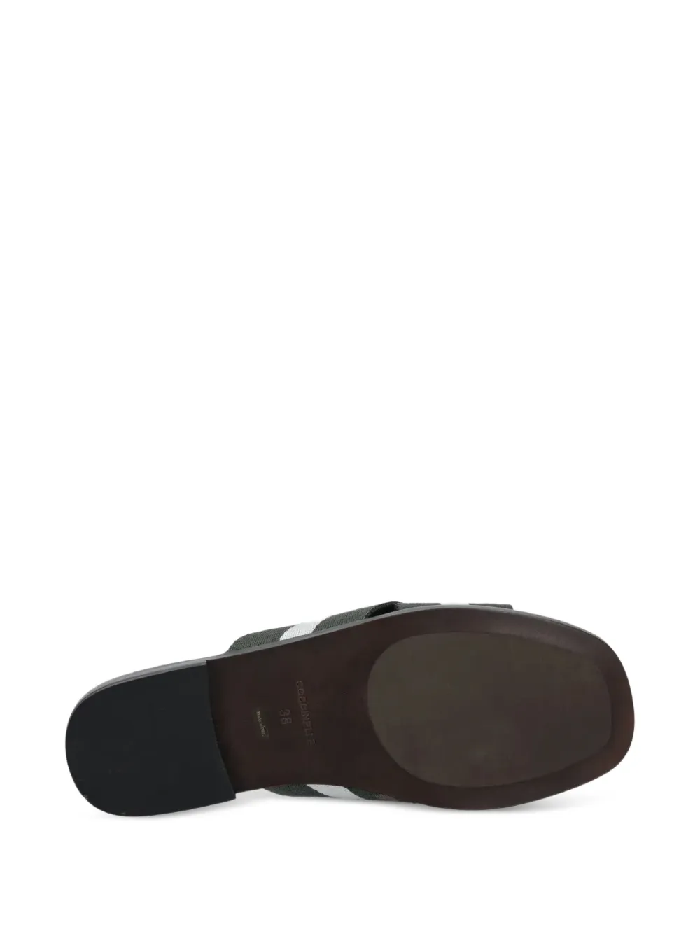 Coccinelle Logo-print Flat Sandals In Green