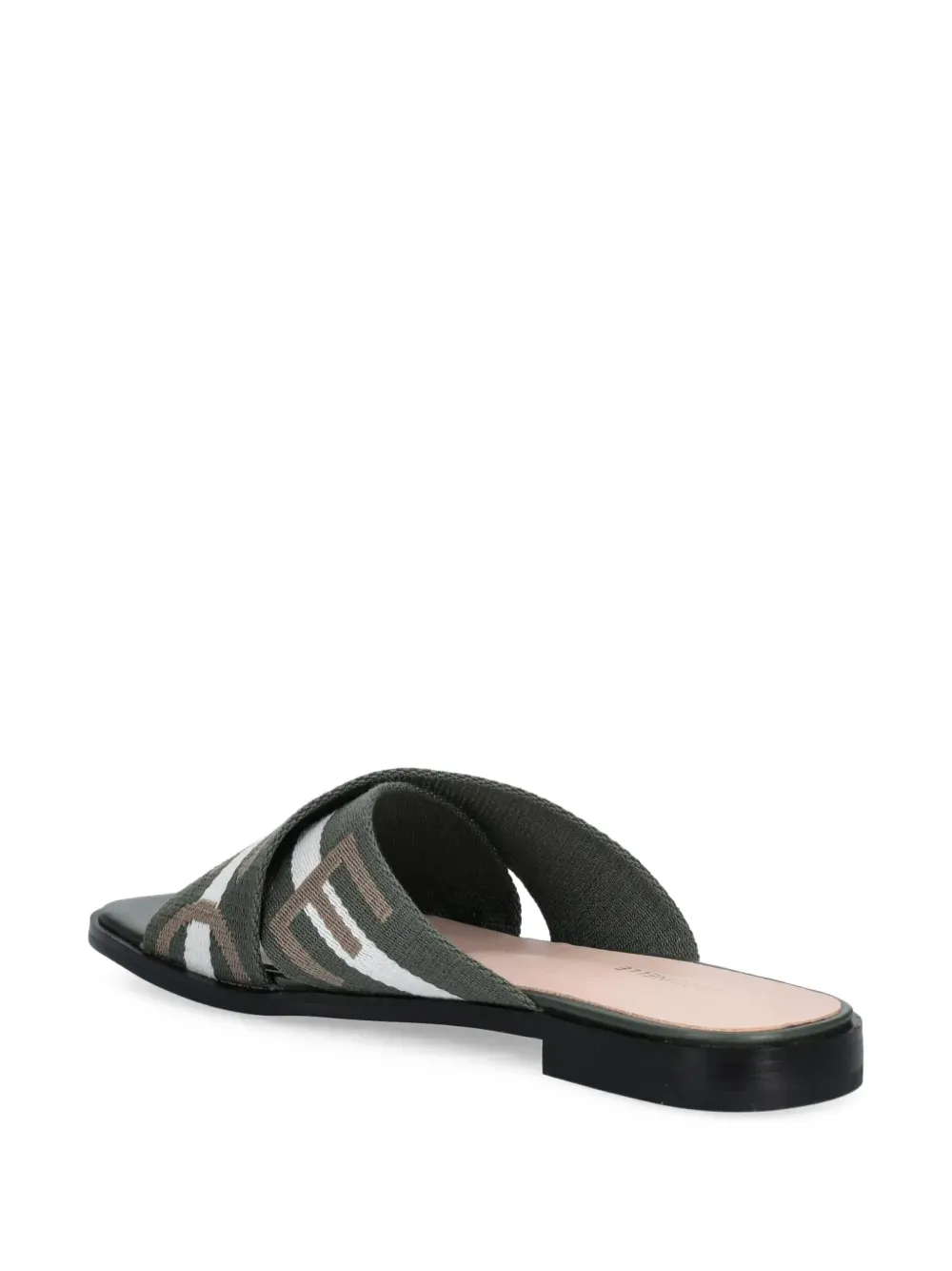 Coccinelle Logo-print Flat Sandals In Green