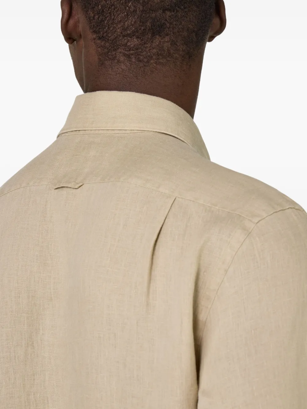 Boggi Milano Linnen overhemd Beige