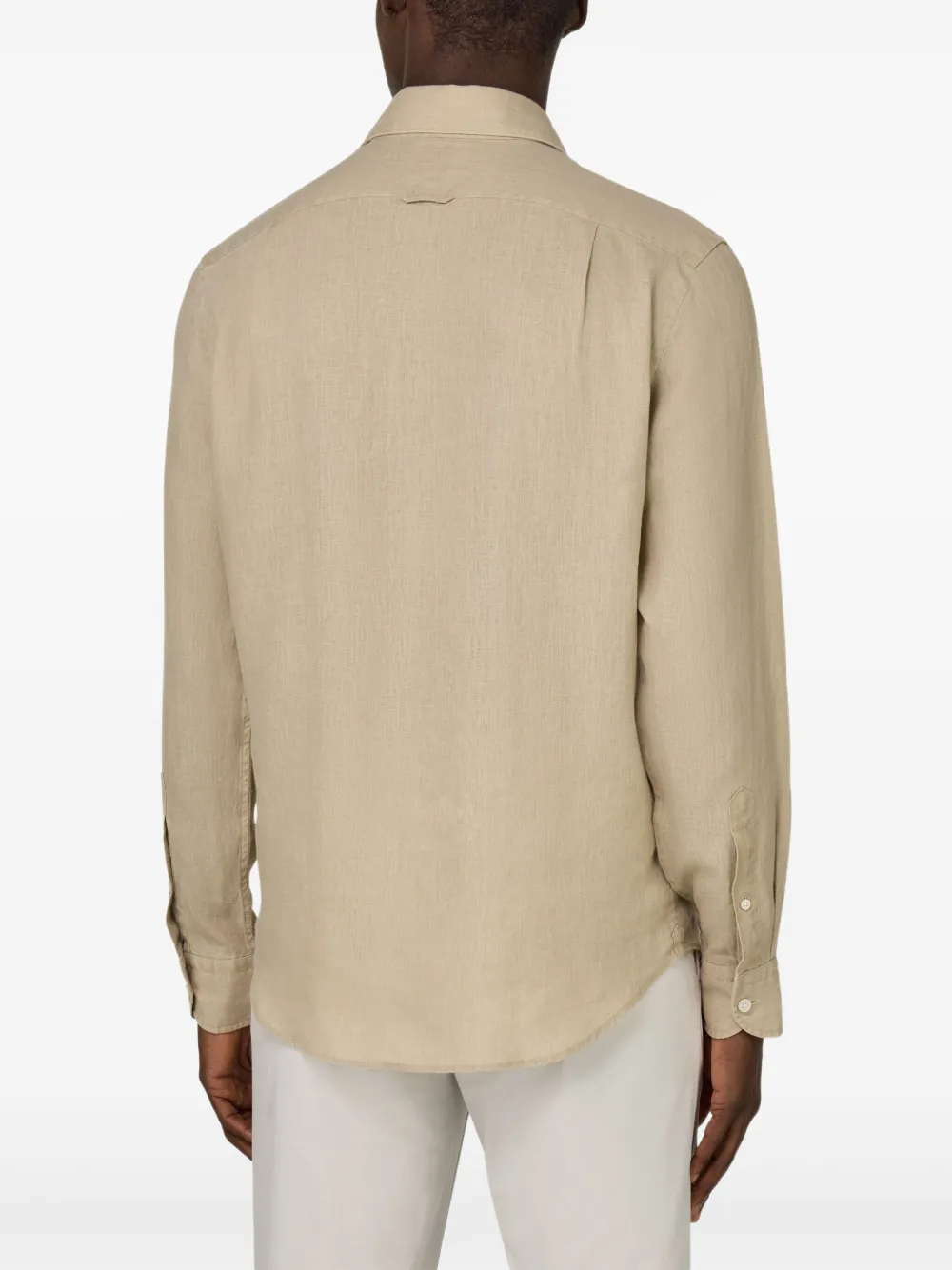 Boggi Milano Linnen overhemd Beige