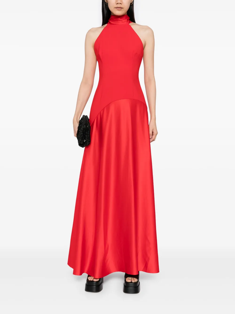 Solace London Cece maxi-jurk - Rood