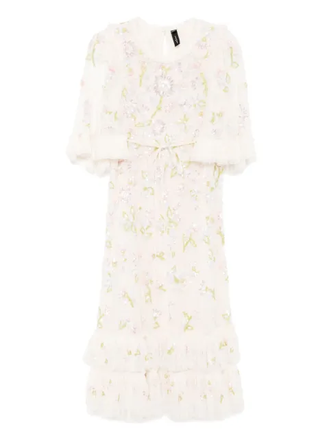 Needle & Thread vestido bordado con lentejuelas