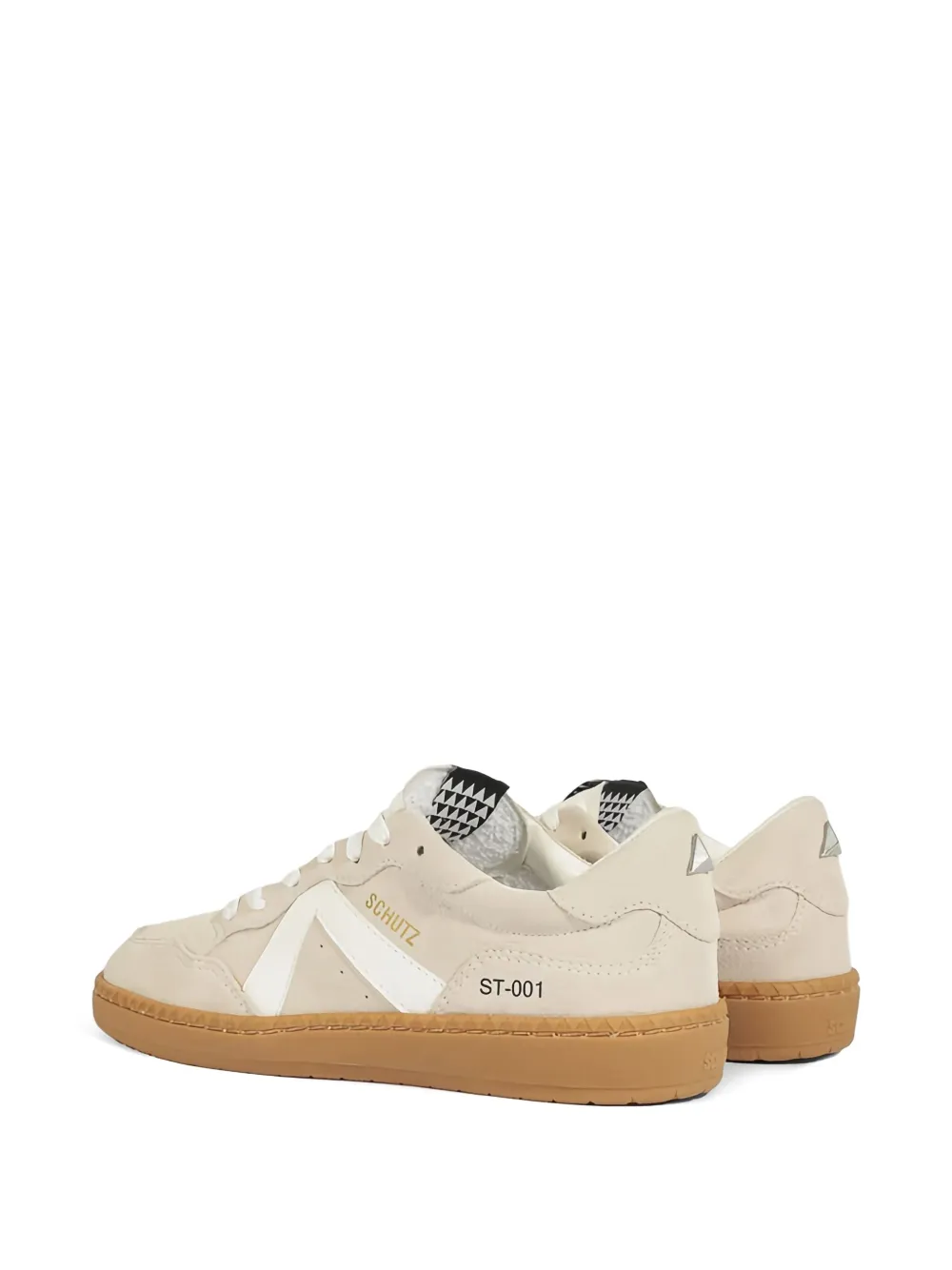Schutz Sneakers met suède vlakken Beige