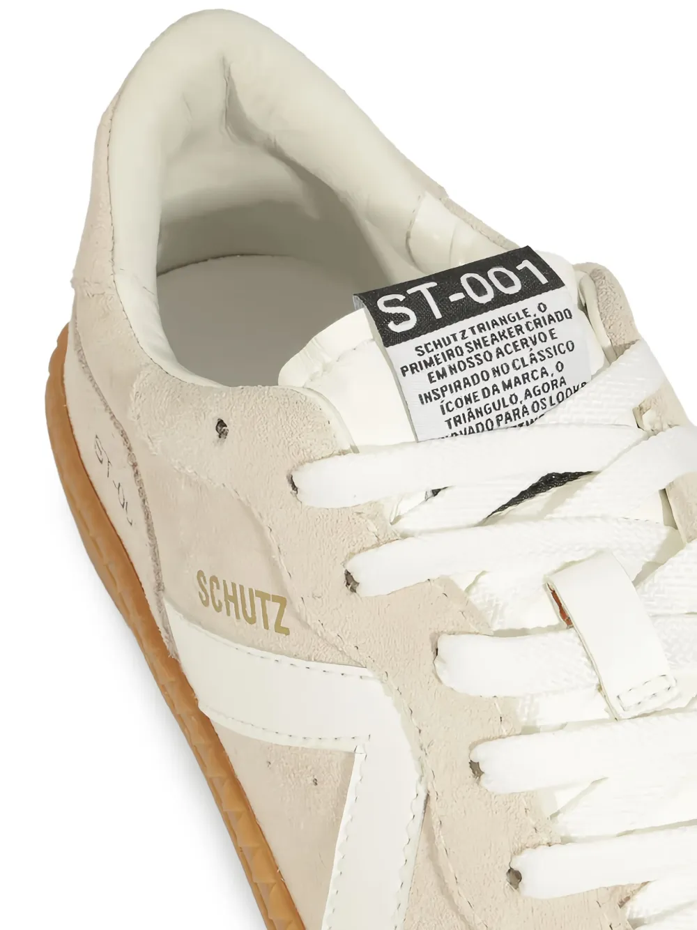 Schutz Sneakers met suède vlakken Beige