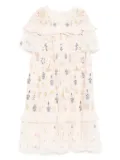 NEEDLE & THREAD KIDS flowerbed embroidery dress - Neutrals