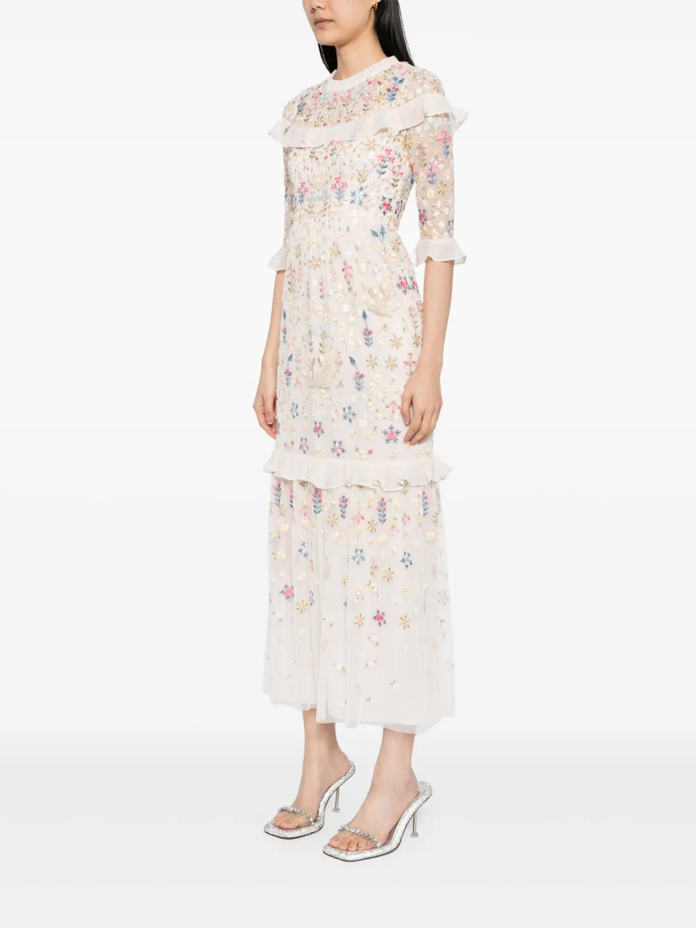 NEEDLE & THREAD FLOWERBED EMBROIDERY GOWN 
