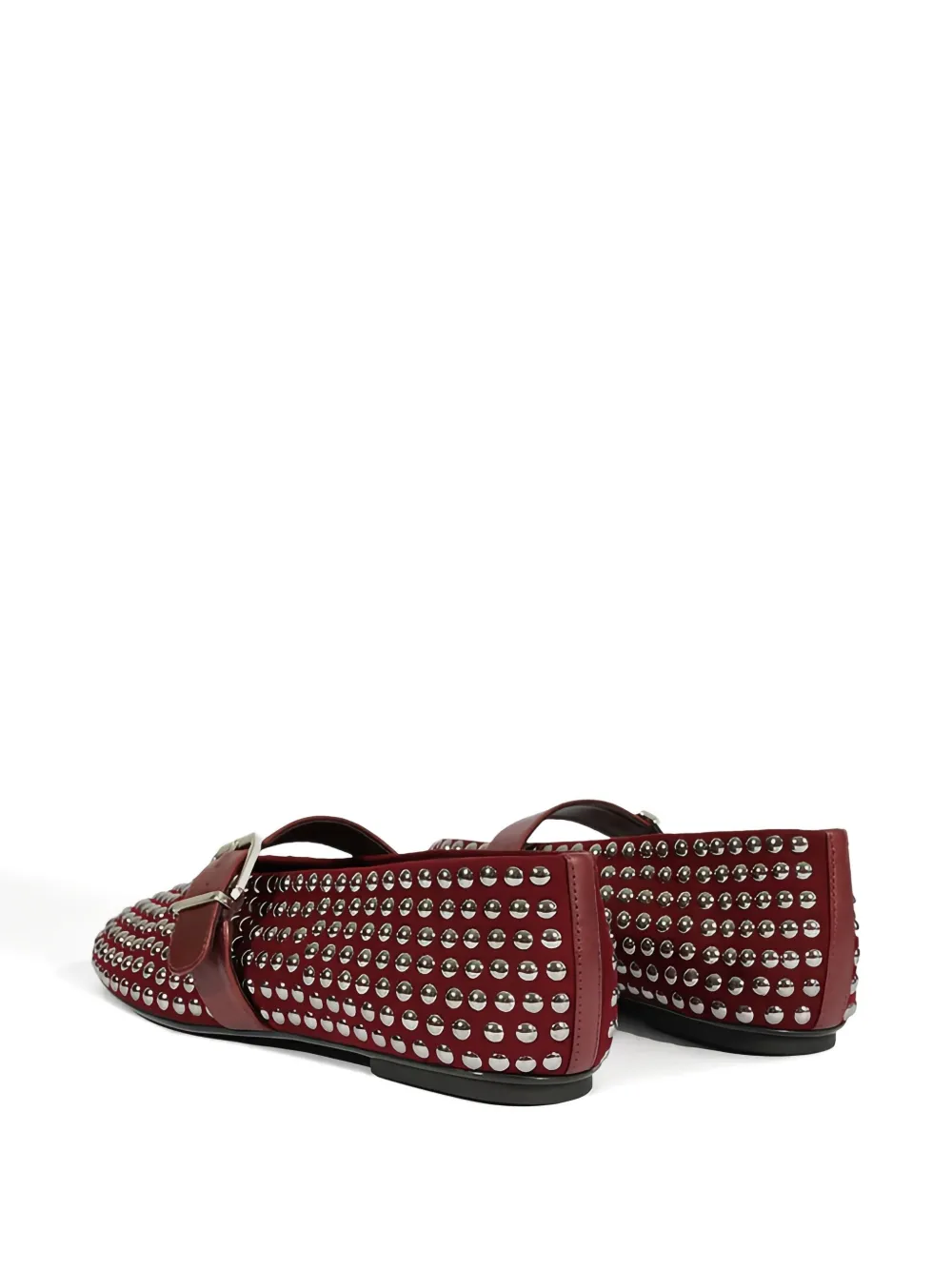 SCHUTZ STUD-EMBELLISHED BALLET FLATS