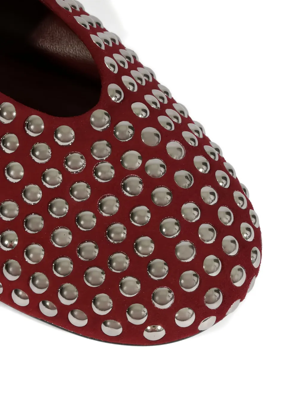SCHUTZ STUD-EMBELLISHED BALLET FLATS