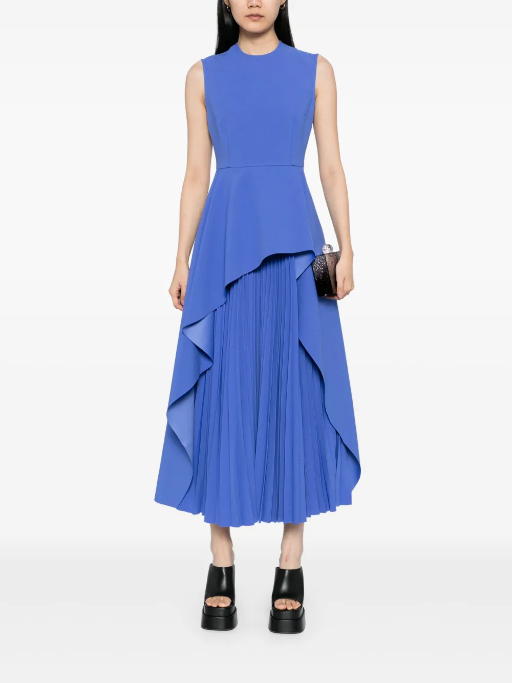 Solace London Severny midi-jurk - Blauw