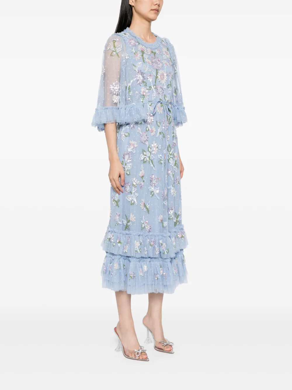 Needle & Thread Jurk met pailletten Blauw