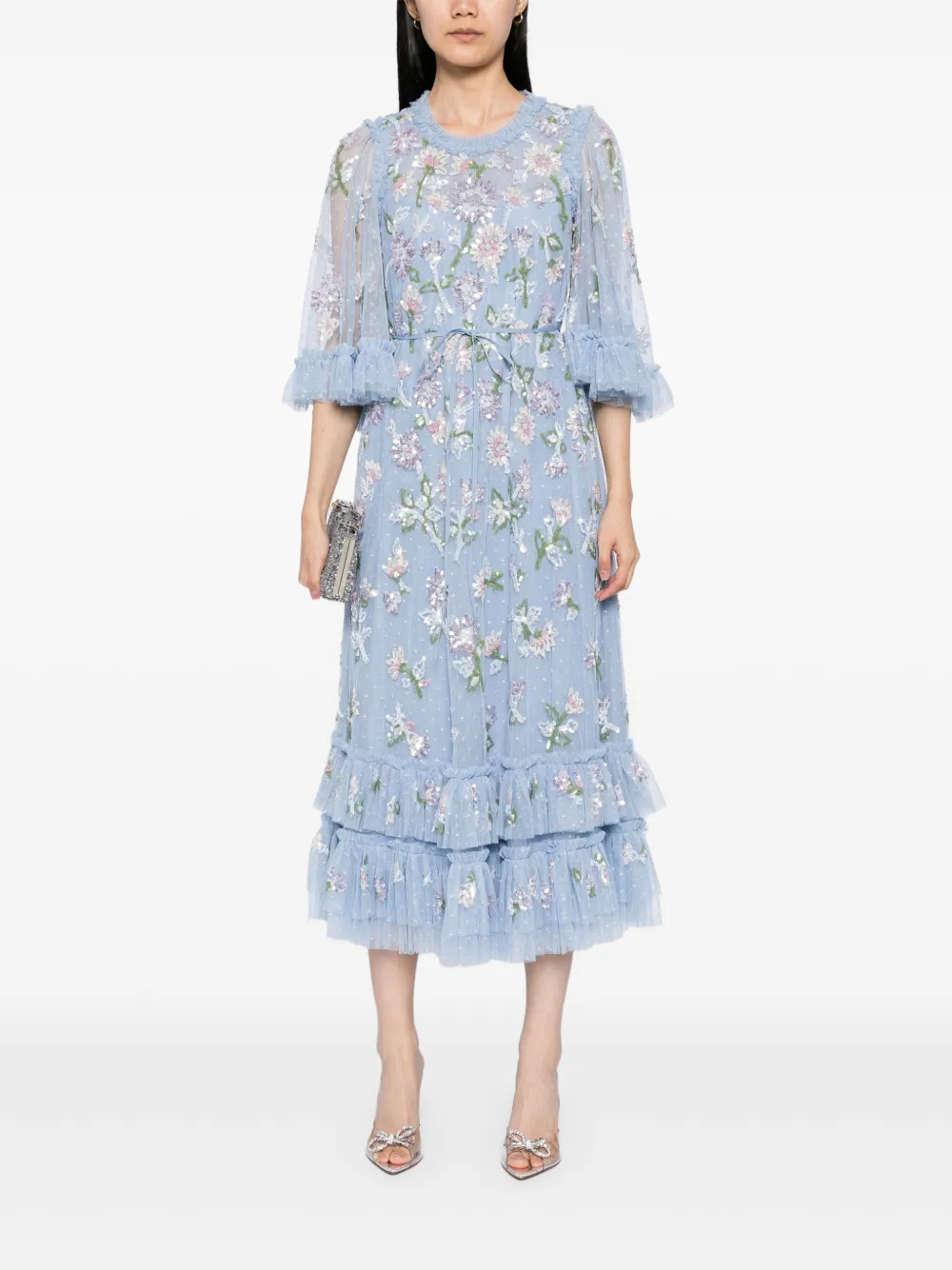 Needle & Thread Jurk met pailletten - Blauw