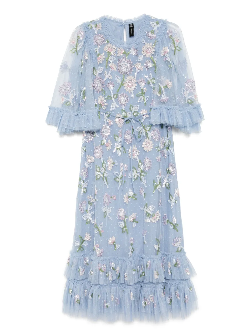Needle & Thread sequin dandelion gloss ballerina dress | Blue | Image 1