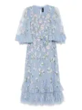 Needle & Thread sequin dandelion gloss ballerina dress - Blue