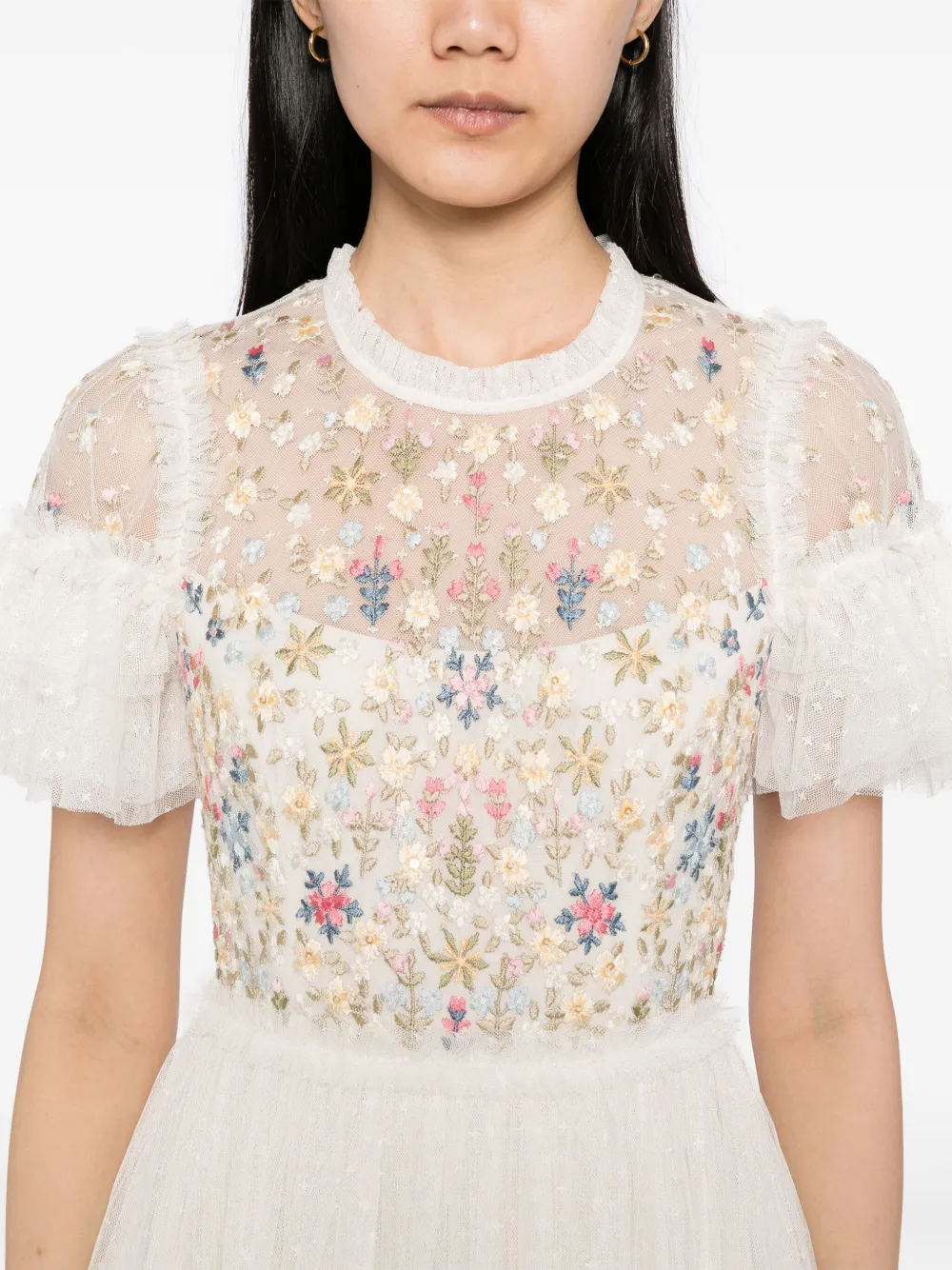 NEEDLE & THREAD FLOWERBED EMBROIDERY GOWN