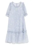 NEEDLE & THREAD KIDS rose ditsy chiffon dress - Blue