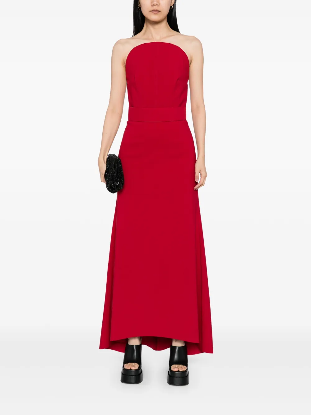 Solace London The Ember maxi-jurk - Rood