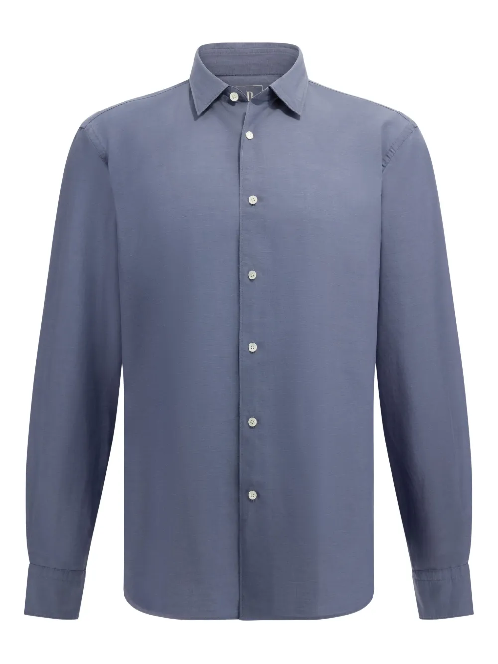Boggi Milano Regular Fit Tencel Linen Shirt - ブルー Boggi Milano Regular Fit Tencel Linen Shirt - ブルー