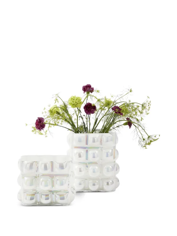 POLSPOTTEN イリディセント バブル フラワーベース | ホワイト