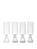 POLSPOTTEN Rooftop textured champagne glasses (set of four) - White