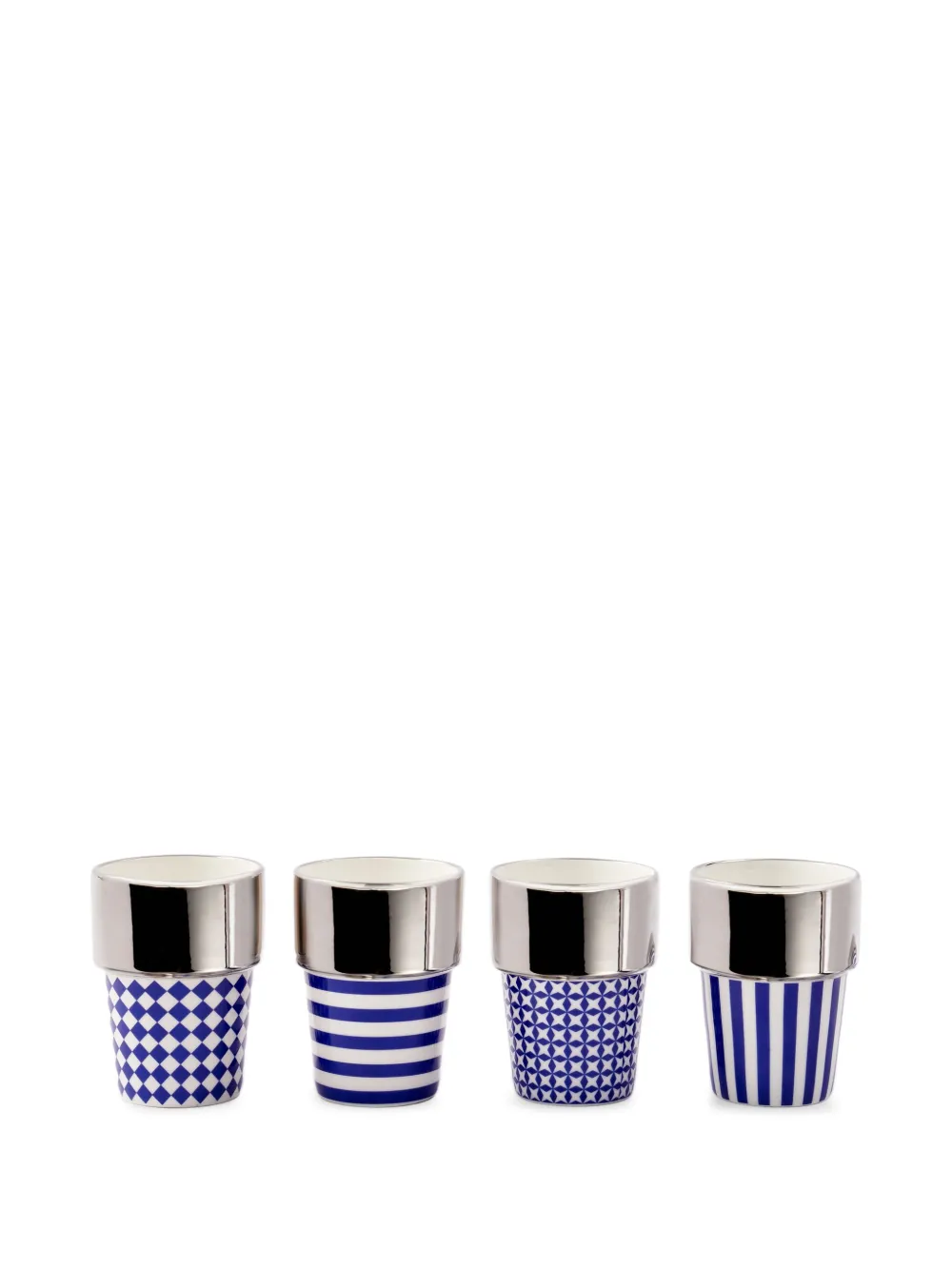 POLSPOTTEN Aunty mugs (set of four) | Blue | Image 1