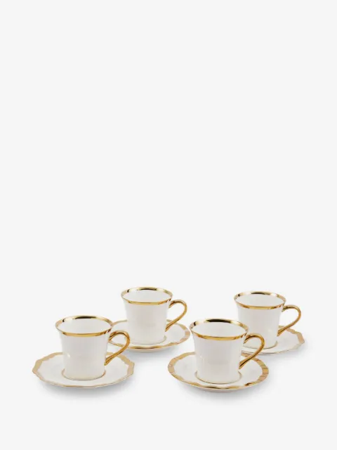 POLSPOTTEN Golden Finds coffee cups and saucers (set of four)