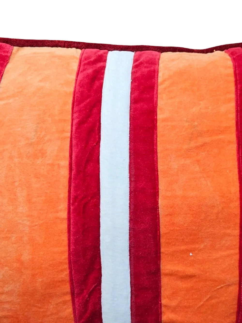 Les-Ottomans striped velvet cushion (60cm x 40cm) | Cushions | Image 2