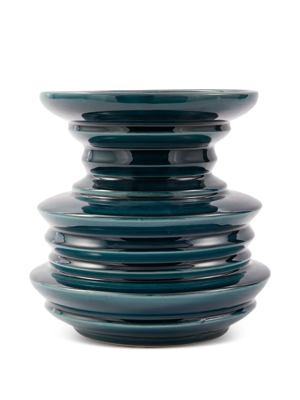  Polspotten Jarrón Stacked Plates - Verde 