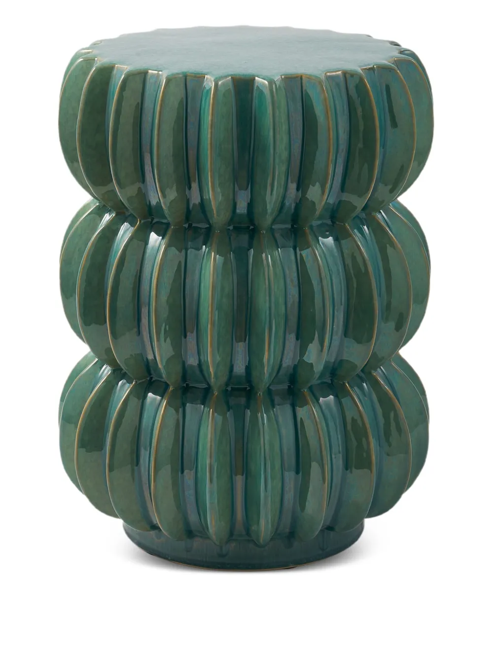 POLSPOTTEN Pumpkin scalloped ceramic side table - Groen