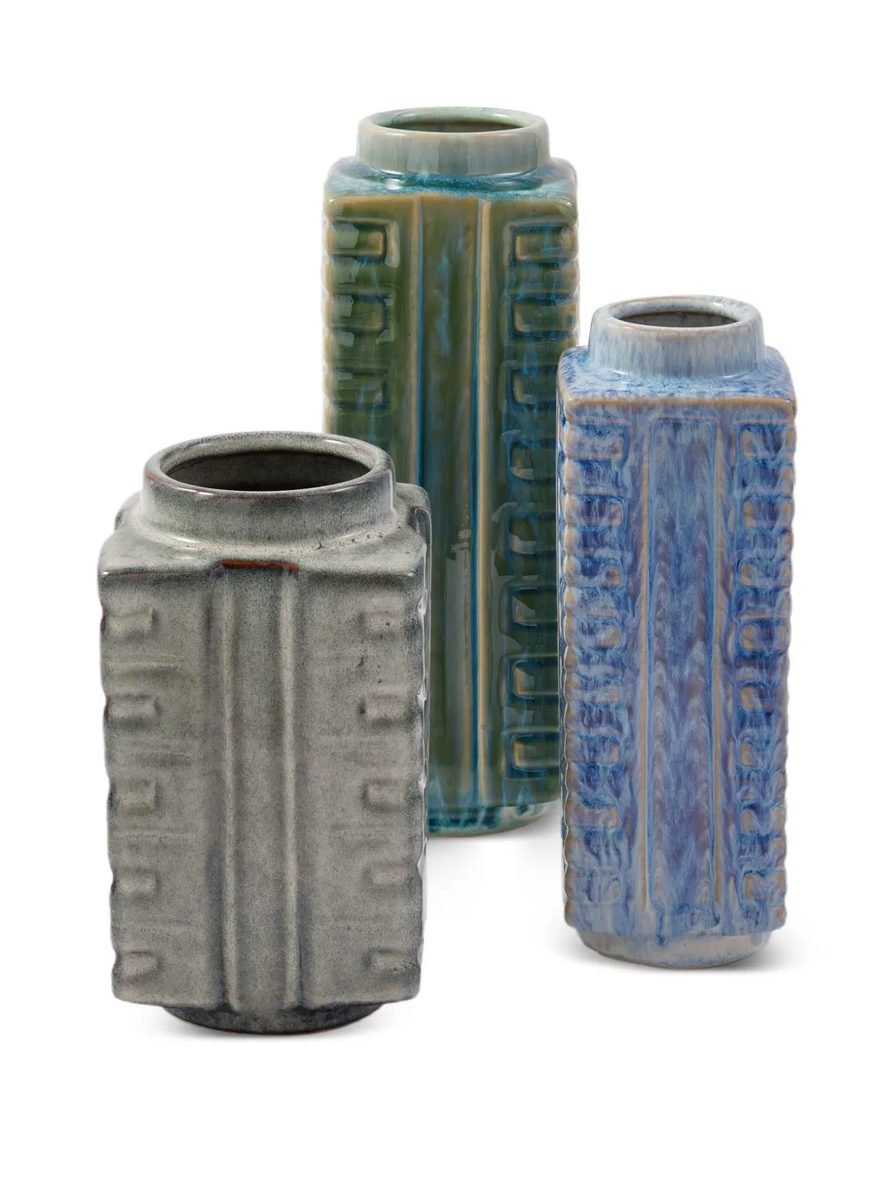 POLSPOTTEN Small City textured ceramic vases (set of three) | Vases | Image 2