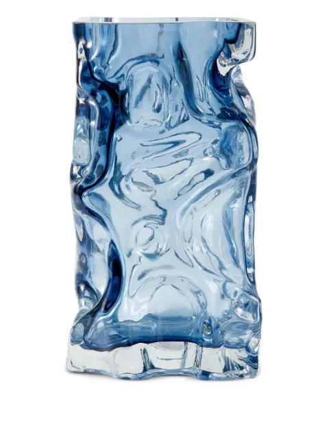 POLSPOTTEN Ice sculptural glass vase (29cm x 16cm x 15cm)