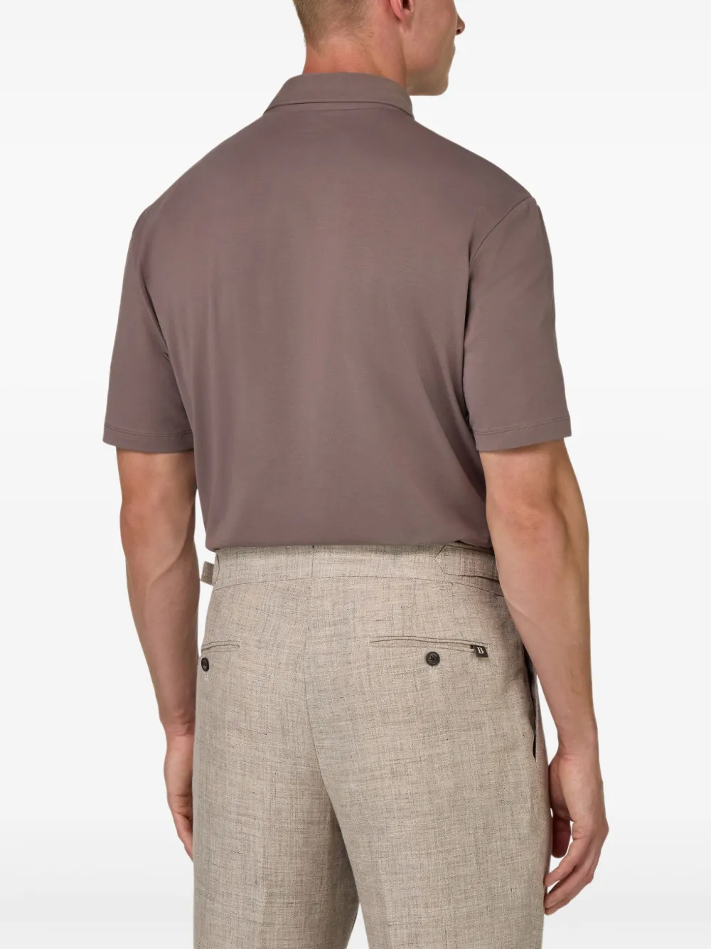 Boggi Milano Jersey poloshirt Beige