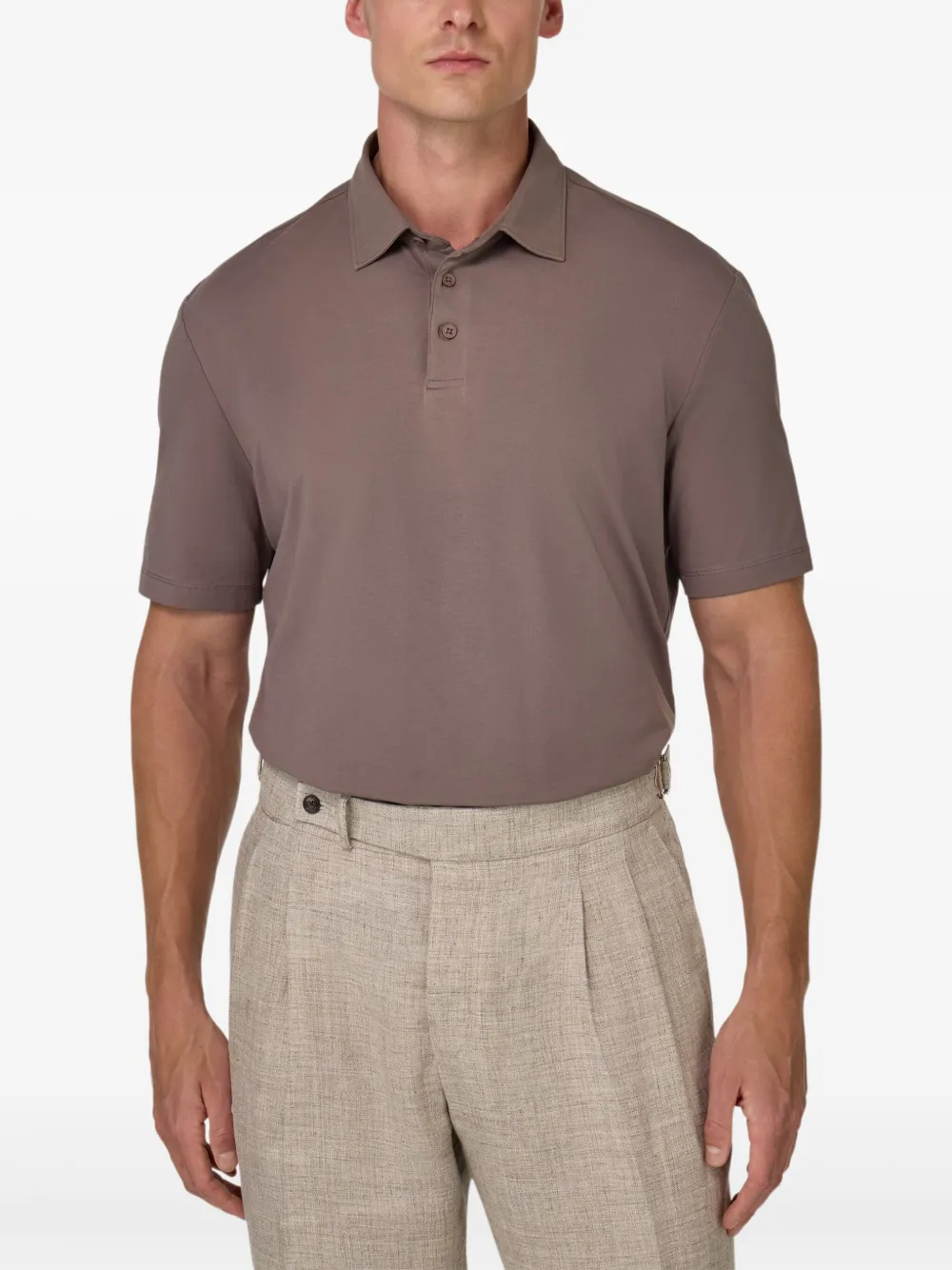 Boggi Milano Jersey poloshirt Beige