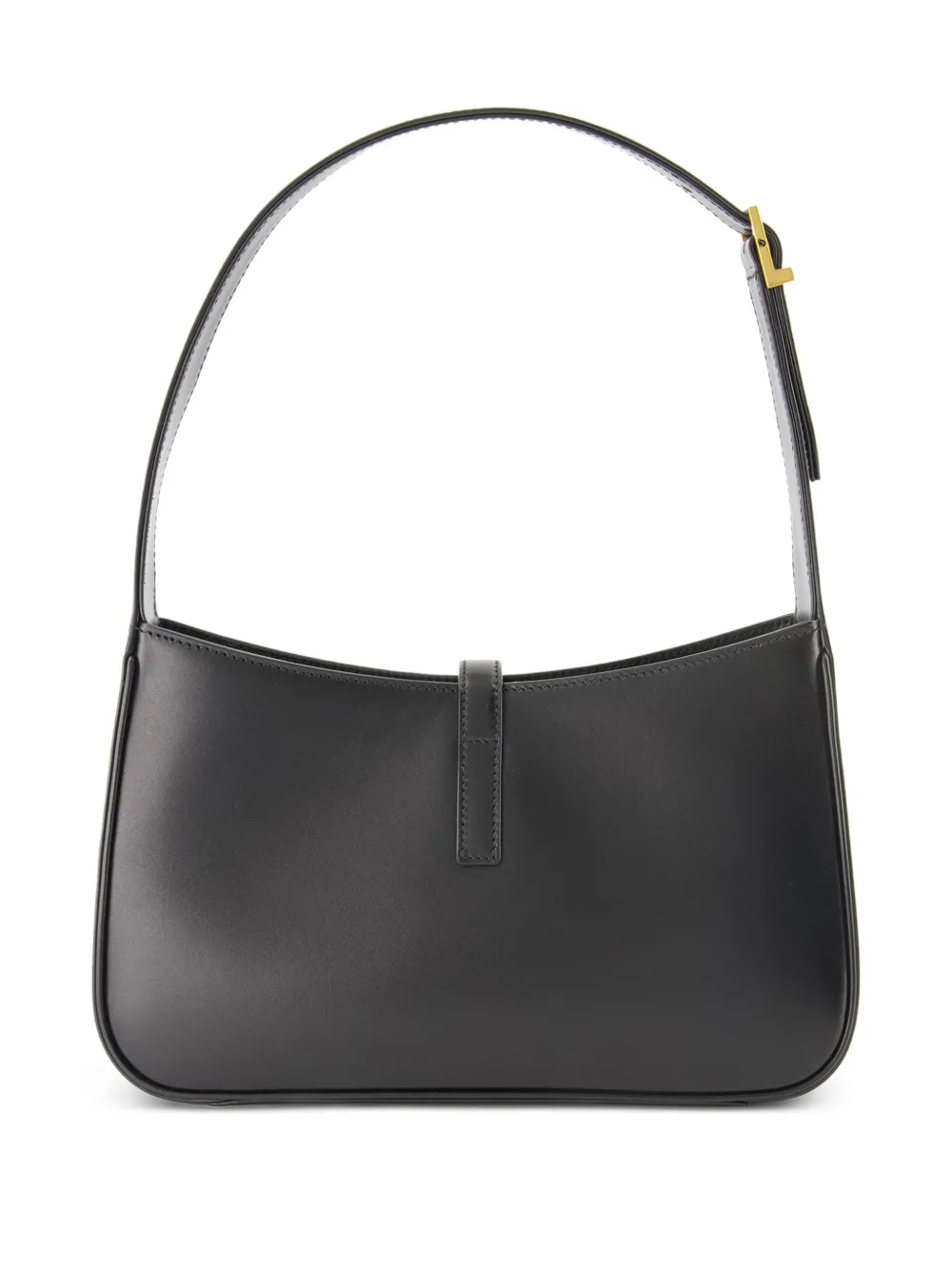 Saint Laurent Le 5 à 7 logo-plaque leather shoulder bag - Zwart