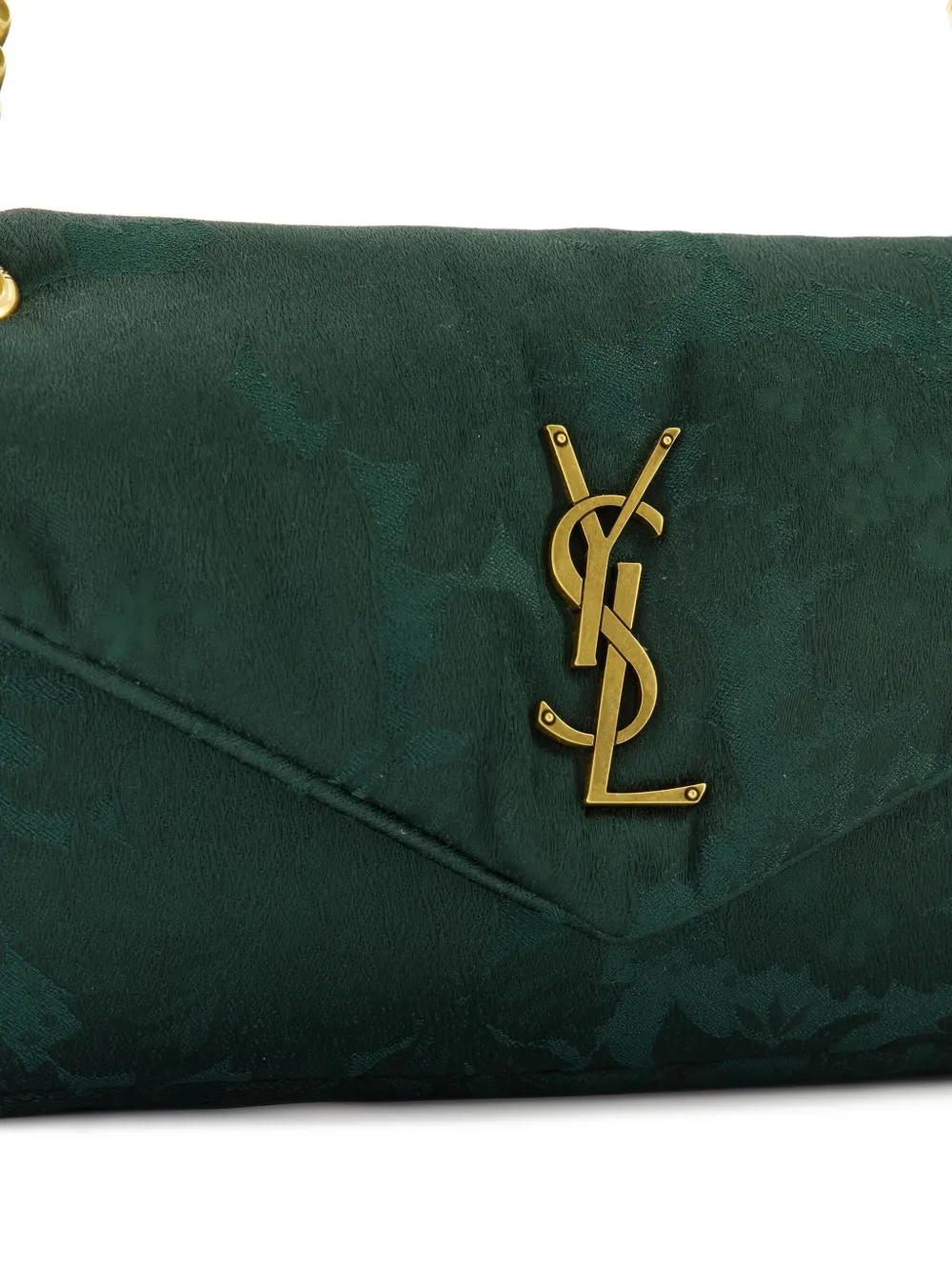 Saint Laurent Calypso lammy schoudertas Groen