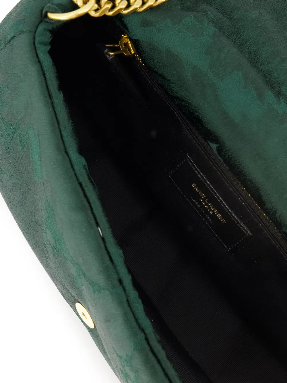 Saint Laurent Calypso lammy schoudertas Groen