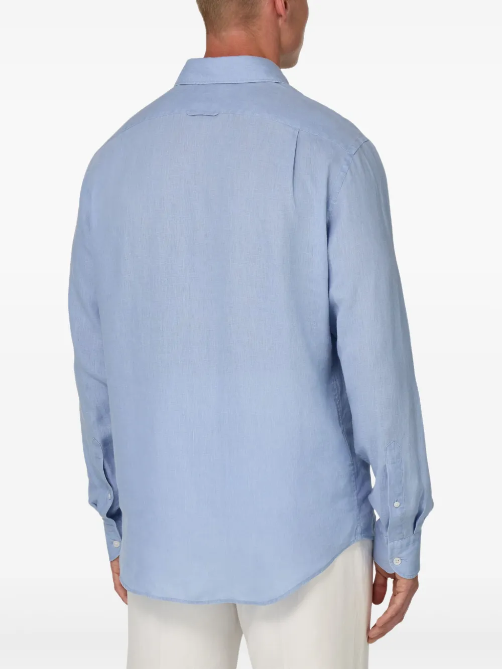 Boggi Milano Linnen overhemd Blauw