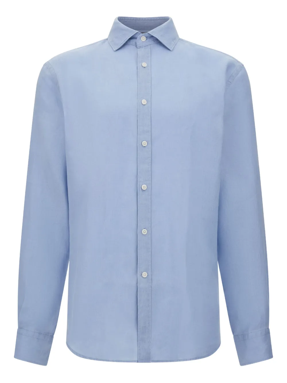 Boggi Milano Regular Fit Linen Shirt - ブルー Boggi Milano Regular Fit Linen Shirt - ブルー